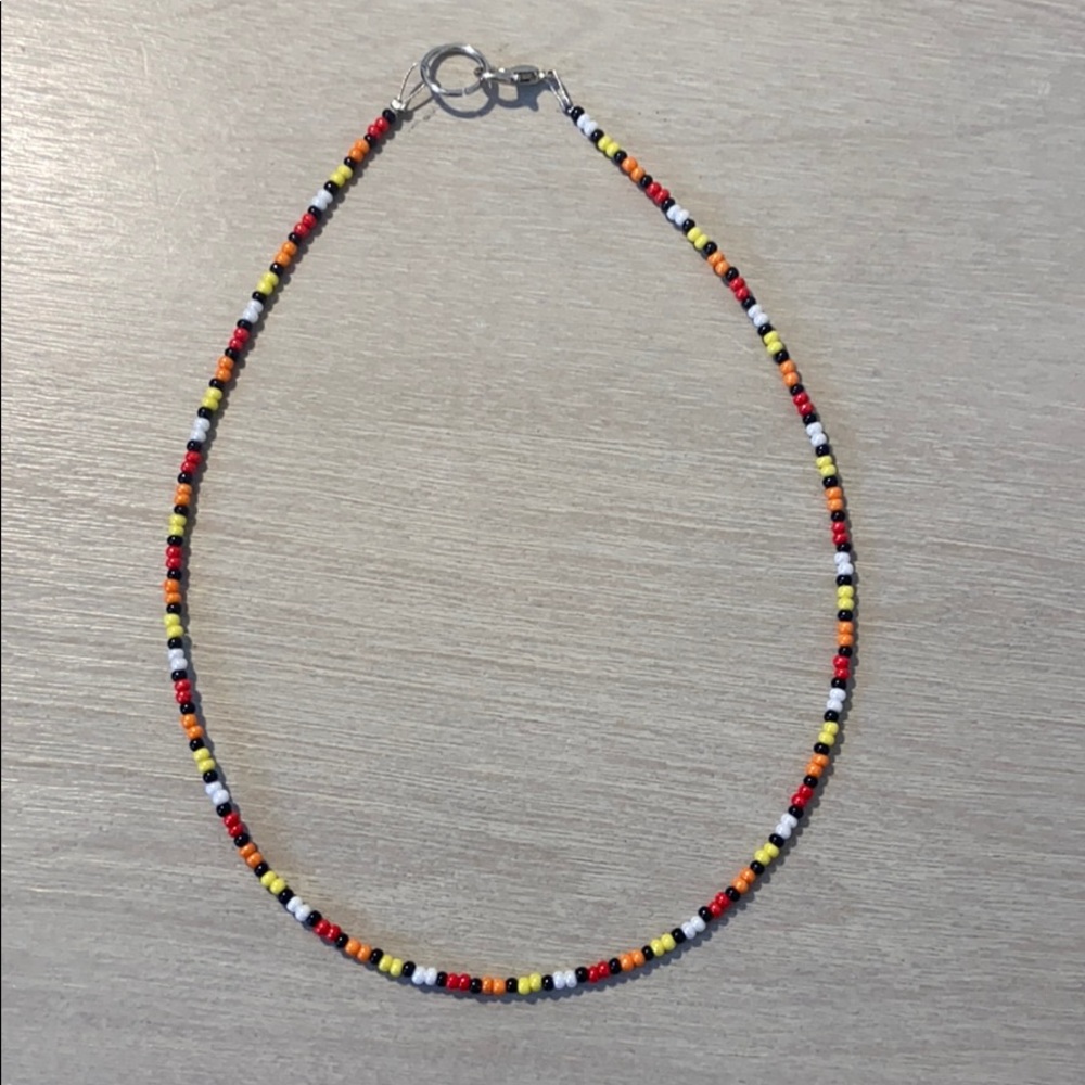Seed bead lobster clasp necklace